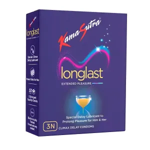 KamaSutra LongLast Extended Pleasure Climax Delay Condom 3's Pack
